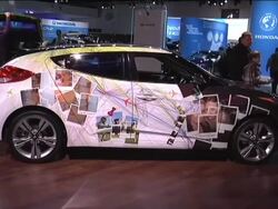 2012 Hyundai Veloster montage Stock Footage