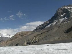 WS PAN TU View of Athabasca Glacier / Jasper, Alberta, Canada  Stock Footage