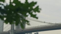 Brooklyn Bridge  Establishing Dolly Shot Stock Footage