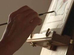 Hand paint Stock Footage