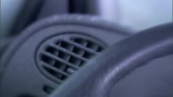 Ice crystals form on the inside of a vehicle stuck in the snow after a blizzard. Stock Footage