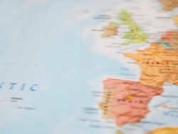 HD:World map panning view. Stock Footage