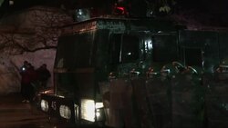 Clashes between protesters and police continue into the night News Clip