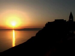 HD TIME-LAPSE: Village In The Sunset Stock Footage