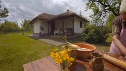 Cooking With Grandma-Old Farmer Lady Making a Loaf of Bread Stock Footage