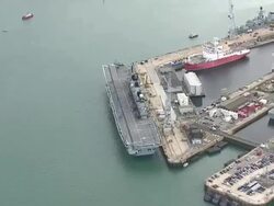 HMS Illustrious docked in Portsmouth News Clip