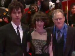 Hamish Linklater, Miranda July David Warshofsky at the The Future Premiere: 61st Berlin International Film Festival at Berlin . (Footage by WireImage Video/GettyImages) Stock Footage