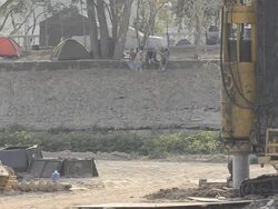 piling drill Machine Stock Footage