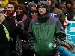 Activists Rally In Favor Of Same Sex Marriage In Chicago Stock Footage