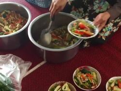 scoop of food Stock Footage