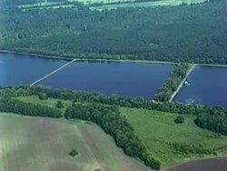 Aerial Video of a Catfish Ponds Stock Footage