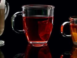 CU TD Pint Glasses which were filled with beverage in black backdrop / Seoul, South Korea Stock Footage