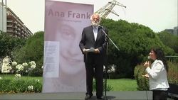 Statue of Anne Frank unveiled as part of International Day of Human Rights News Clip
