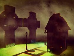 Two druids crosses Stock Footage