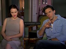 INTERVIEW - Rachel Brosnahan & Ashley Zuckerman on how the landscape lends itself to the narration of the show at the 'Manhattan' Press Junket Stock Footage