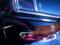 Slow motion low angle close up hand opening car door / hip hop couple getting out of limo Stock Footage