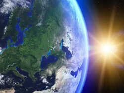 Satellite view of Europe Stock Footage