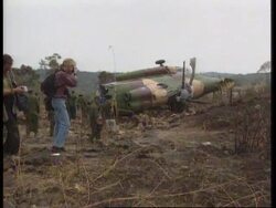 Cambodia - Helicopter carrying press crashes News Clip