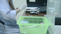 lab girl working in laboratory Stock Footage