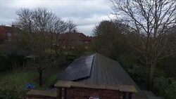 Drone aerials of re-created 1980's cinema News Clip