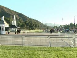 Michael Jackson Private Viewing For Invited Guests At Forest Lawn Cemetery Stock Footage