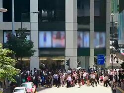 HD:Crowd people walking on the road. Stock Footage