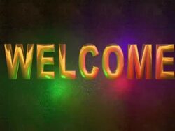 Welcome - gold text Stock Footage