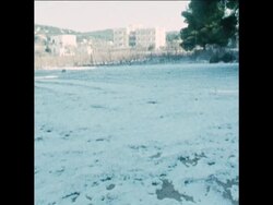 SYND 15-1-73 SNOW SCENES IN AND AROUND ATHENS News Clip