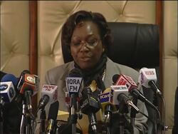 Health official announces first confirmed swine flu case News Clip