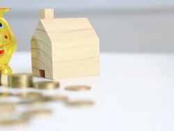 Dolly: Real estate or home savings. Stock Footage