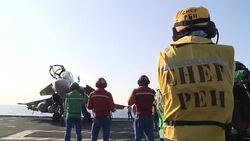 CLEAN : France launches missions over Syria Iraq from aircraft carrier News Clip