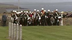Commemoration Services held for the Centenary of The Battle of Jutland in World War I: World War I Cemetery on Hoy News Clip