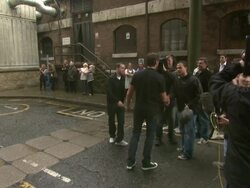 Hugh Jackman absaeil for Help the Heroes/ X-Men origins: Wolverine Stock Footage