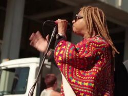 Margaret Prescod speaks at Occupy LA Stock Footage