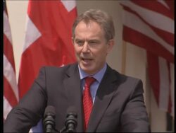 WRAP Bush and Blair presser at the White House Instructional Video