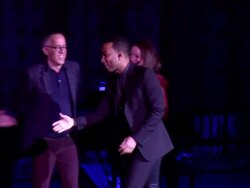 Robert Redford, Liz Garbus, John Legend at Netflix's 'What Happened, Miss Simone' Sundance World Premiere With Special Performance By John Legend Stock Footage