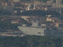 Toulon Naval Base From Edge Of Exclusion Zone Stock Footage