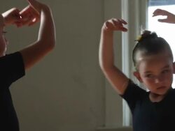two young ballerinas dancing Stock Footage