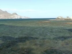 Los Genoveses Beach - intertidal zone Stock Footage