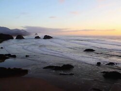 HD Oregon coast sunset Stock Footage