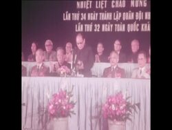 SYND 29 12 78 THIRTY FOURTH ANNIVIVERSARY ARMY DAY AND GENERAL GIAP DENOUNCES CHINESE News Clip