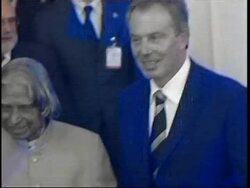 WRAP Blair meets Indian Pres and Sonia Gandhi News Clip