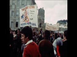 SYND 23 6 78 DEMONSTRATION AGAINST EX-PRESIDENT TOMAS' RETURN News Clip