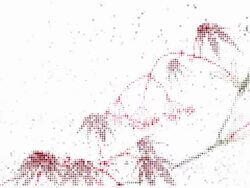 RED MAPLE : modern halftone style (LOOP) Stock Footage