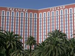 Treasurer Island resort and Casino in Las Vegas Stock Footage