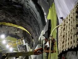 Construction Continues On New York's 2nd Avenue Subway Stock Footage