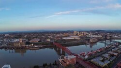 Aerial Oregon Portland Stock Footage