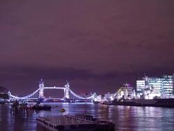 HD TIME LAPSE: Tower Bridge At Night Stock Footage