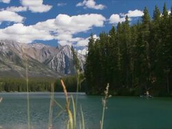 Fly fishing in the mountains Stock Footage