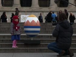 Launch of the Faberge Big Egg Hunt Stock Footage